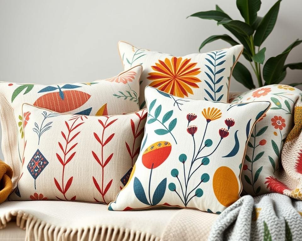 Wat zijn hippe prints voor kussens en plaids?