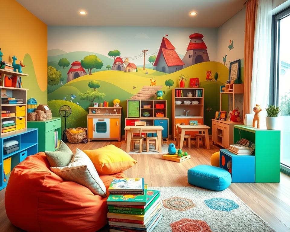 Wat zijn speelse manieren om een kinderkamer in te richten?