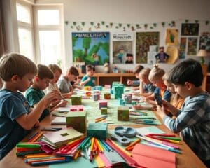 Welke knutselmaterialen passen bij Minecraft thema?
