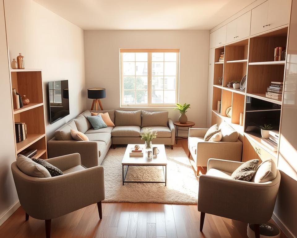 effectieve indeling smalle woonkamer