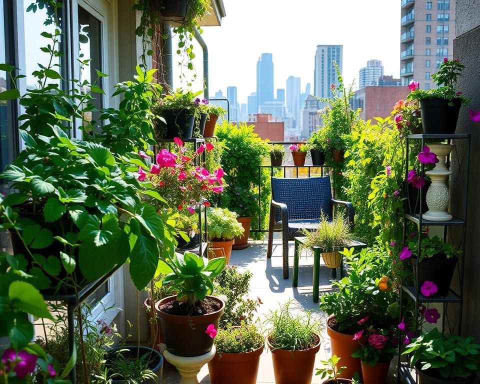 groen op het balkon