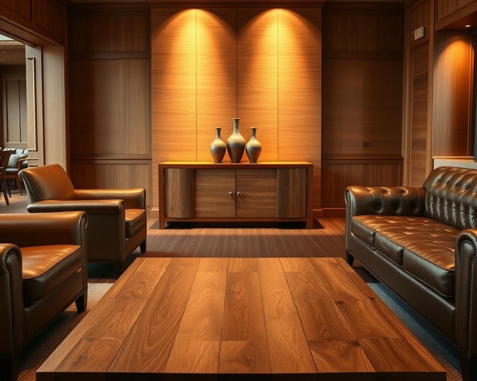interieurdesign houten meubels combinaties van houttinten