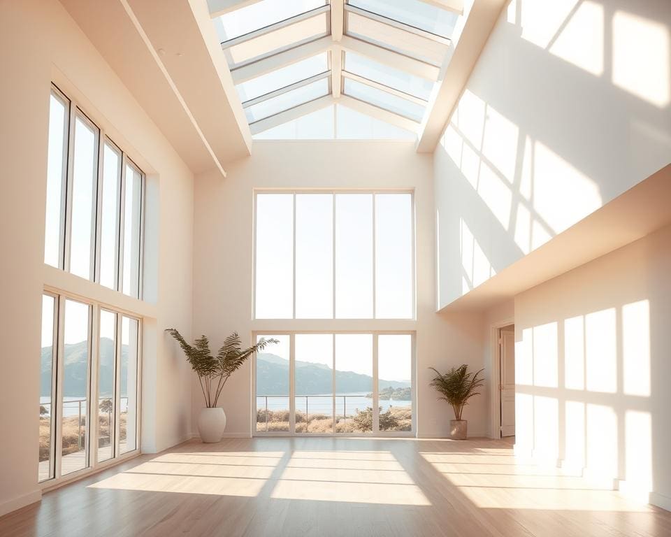 natuurlijk licht in huis met dakramen en grote ramen