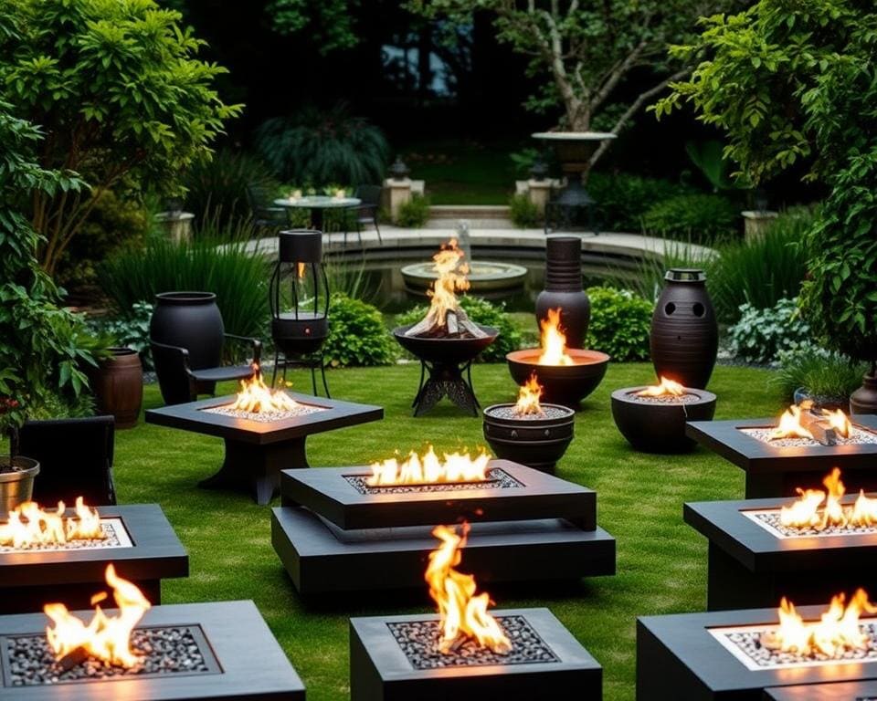 populaire vuurtafels opties voor in de tuin