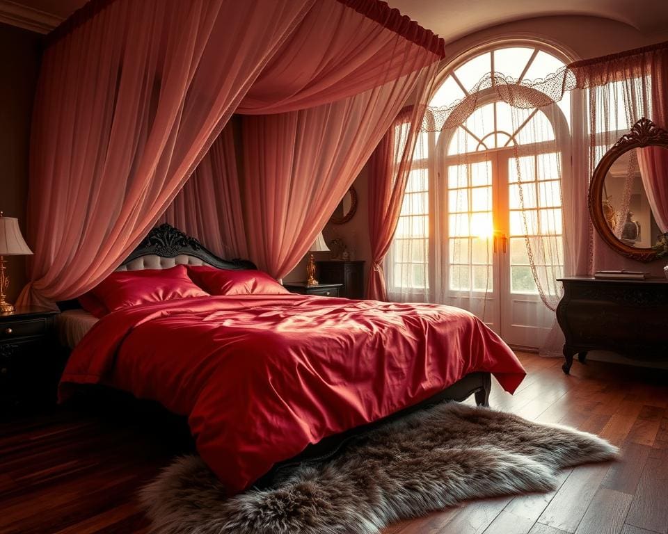romantische kleuren en materialen