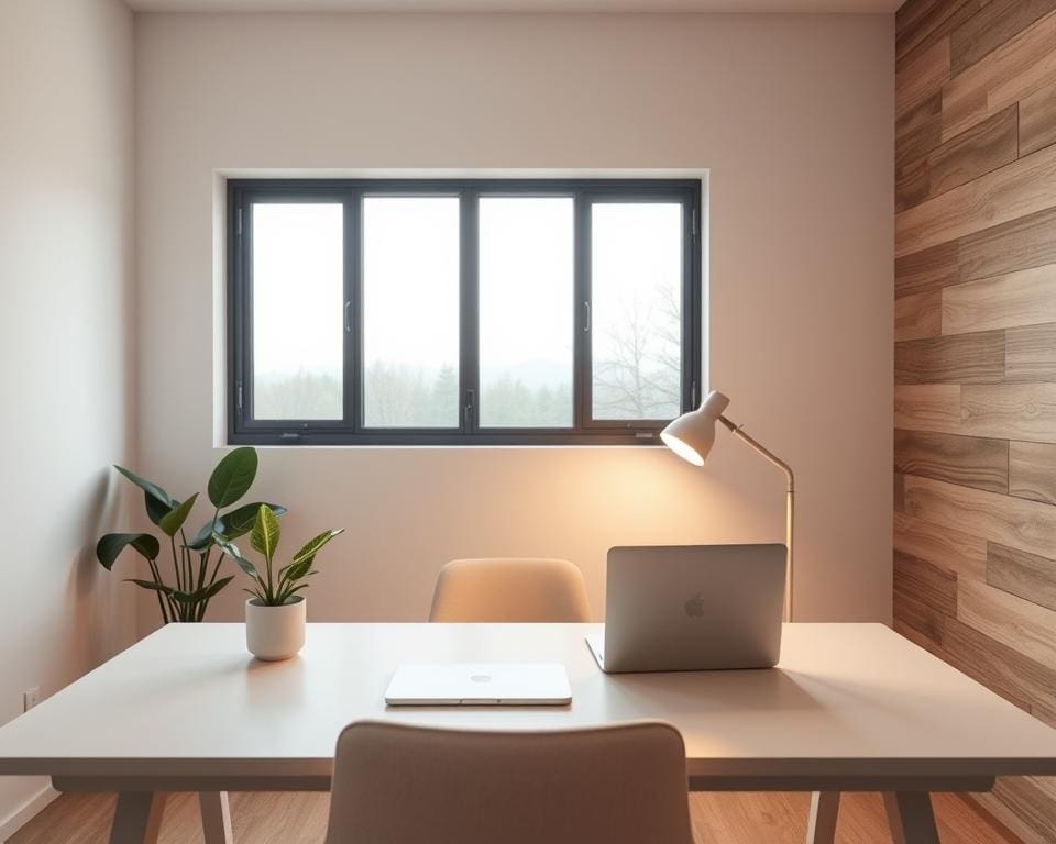rustige kleuren voor een productieve werkplek