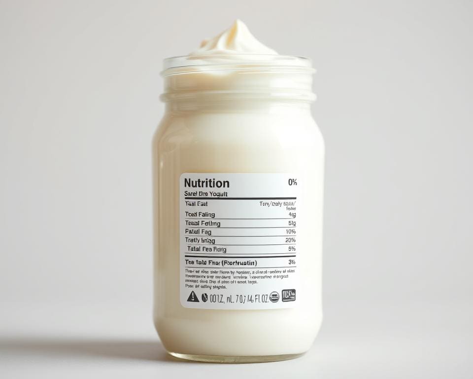 voedingswaarde yoghurt