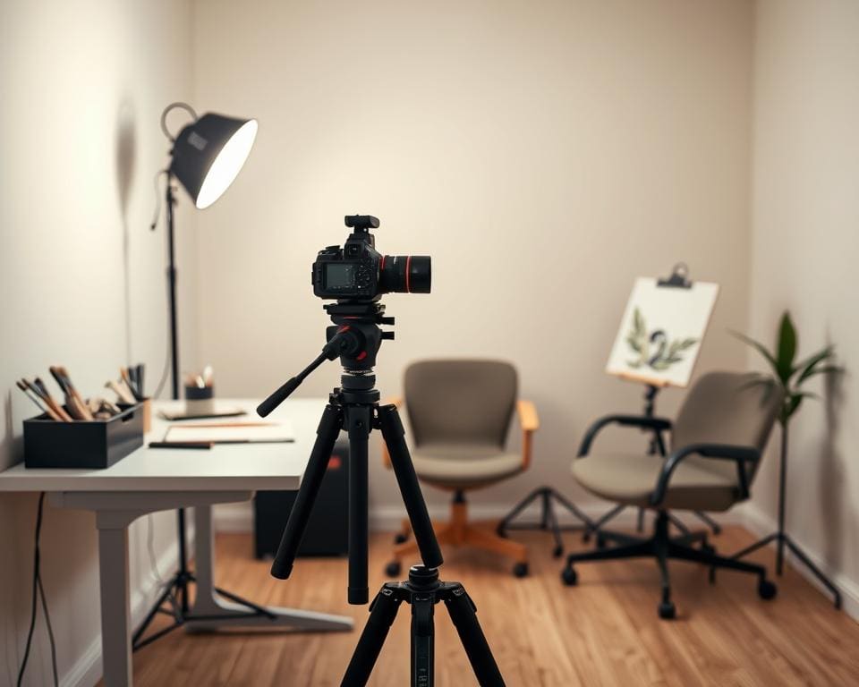 Wat is een compacte setup voor vloggende kunstenaars?