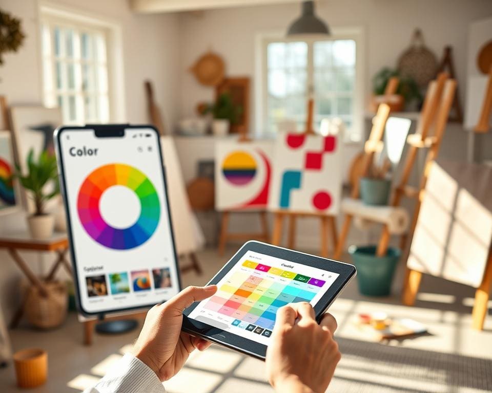 kleuradvies app voor creatieve projecten