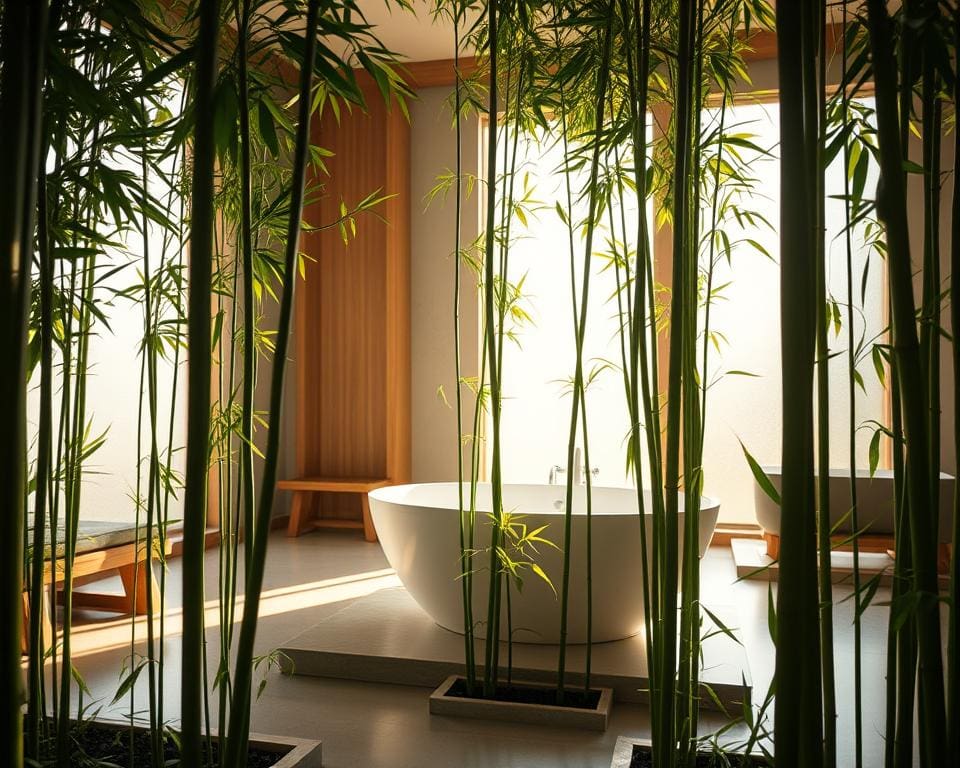 bamboe in de badkamer