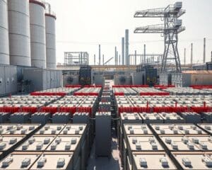 Energieopslag met industriële batterijen
