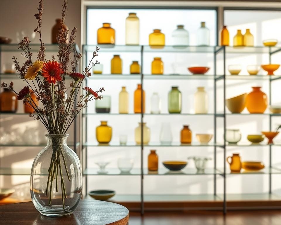 Hoe gebruik je gerecycled glas in je interieur?