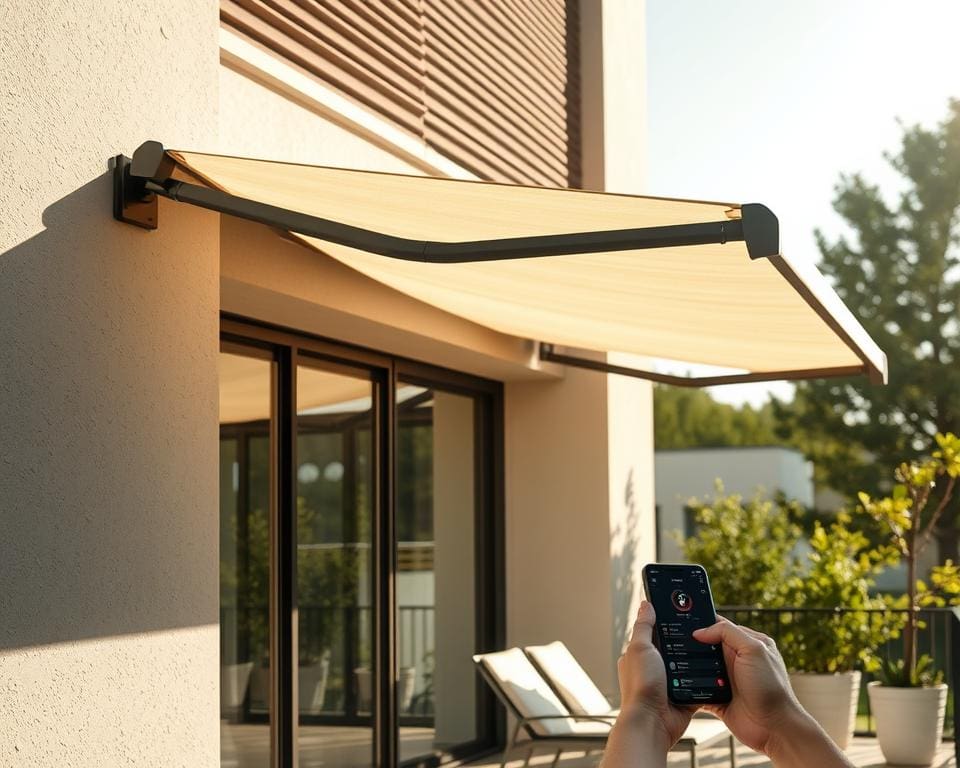 Hoe werkt een automatisch zonnescherm via app?