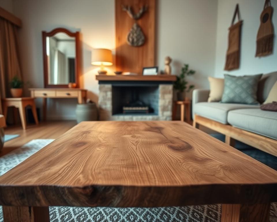 Op welke manier gebruik je houtaccenten subtiel?