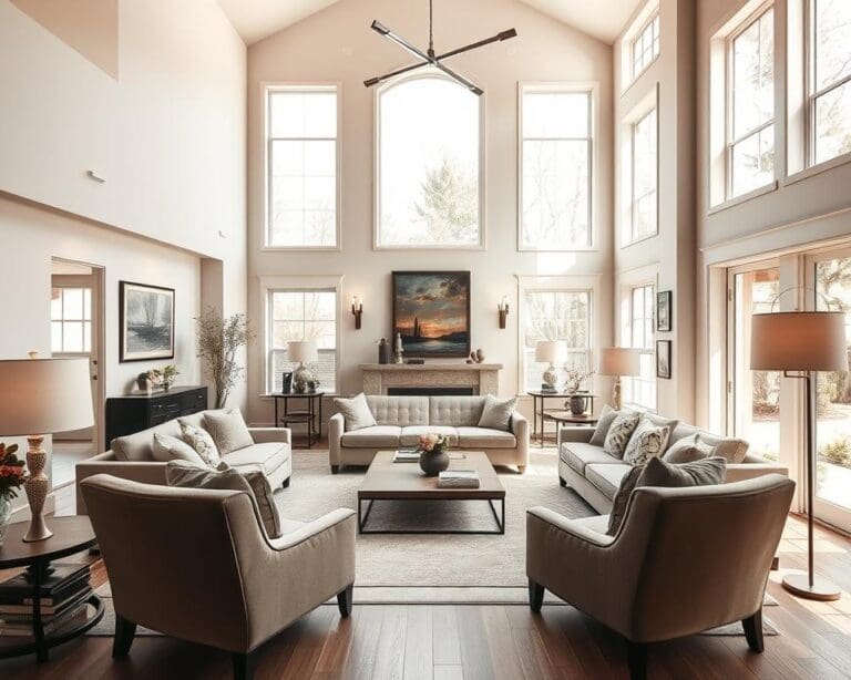 Op welke manier maak je een woonkamer visueel groter?