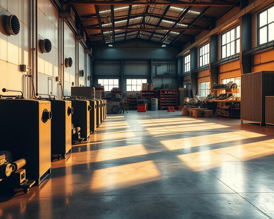 Waarmee breng je warmte in een industriële ruimte?