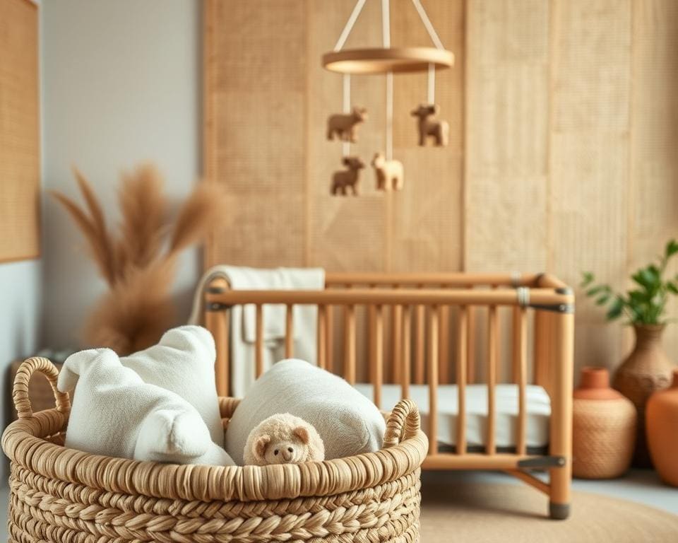 Wat maakt natuurlijke materialen ideaal voor babykamerdecoratie?