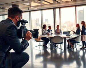 Hoe ondersteunt een fotograaf bij zakelijke shoots?