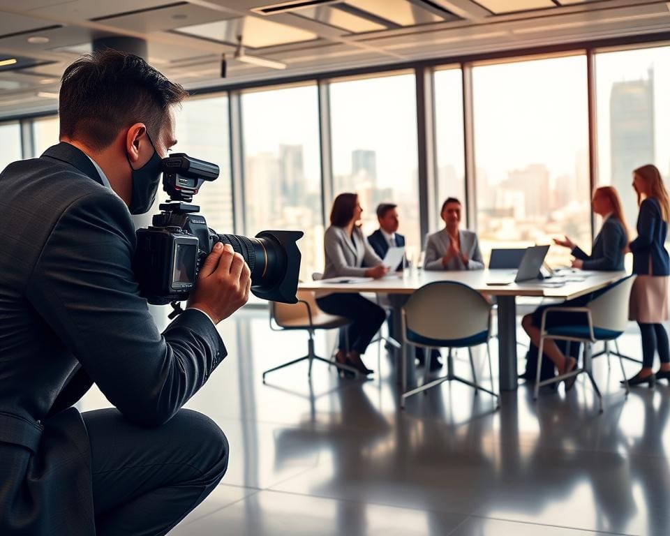Hoe ondersteunt een fotograaf bij zakelijke shoots?