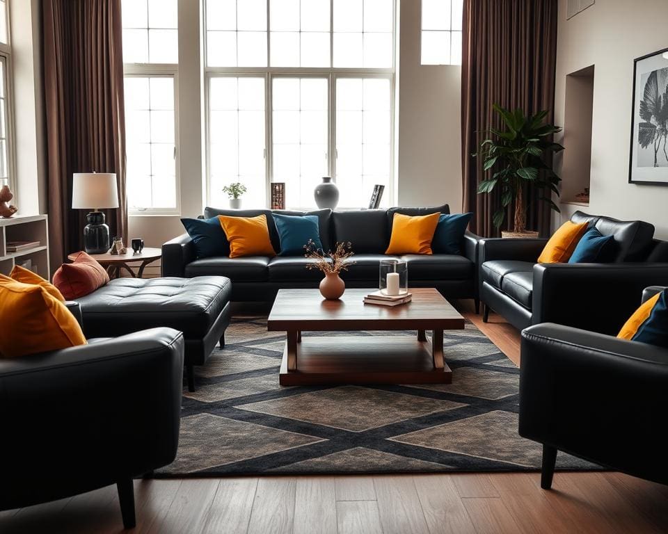 Hoe creëer je contrast met donkere meubels?