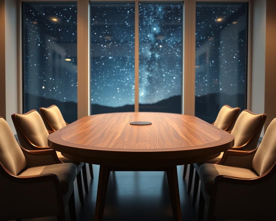 Waarom voelt een ovalen tafel zachter in de ruimte?