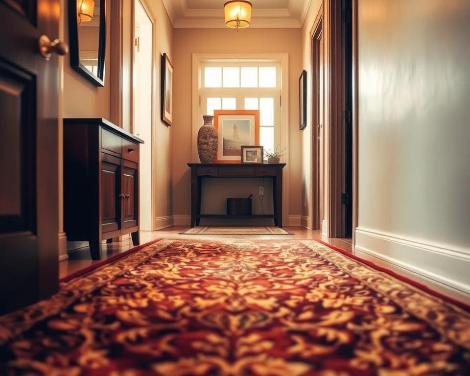 Wat maakt een tapijt in de hal warm en welkom?