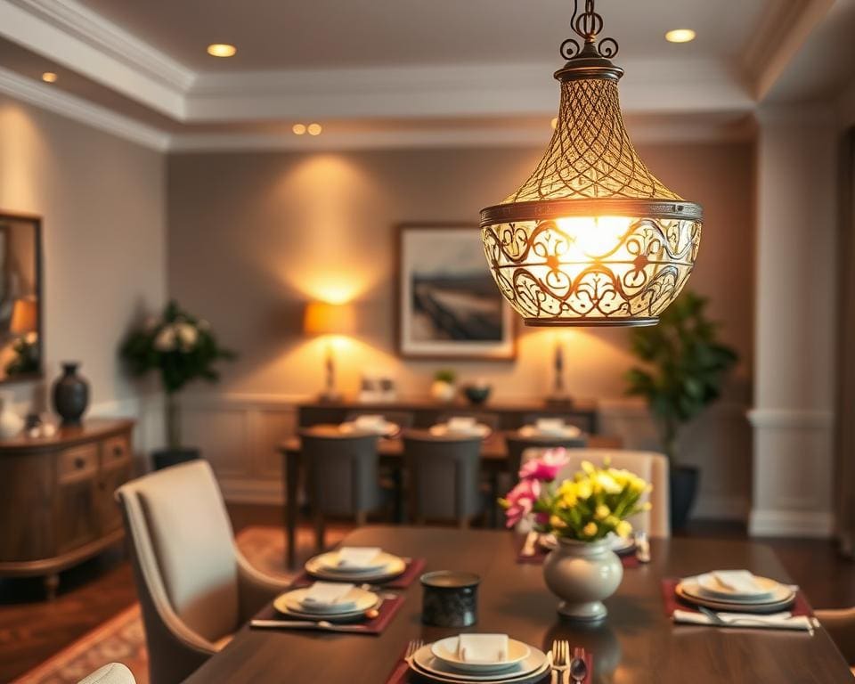 Welke lamp past boven de eettafel?