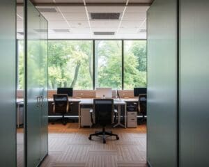 Akoestische schermen voor werkplekken