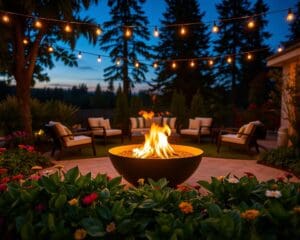 Hoe richt je een sfeervolle tuin met vuurkolf in?