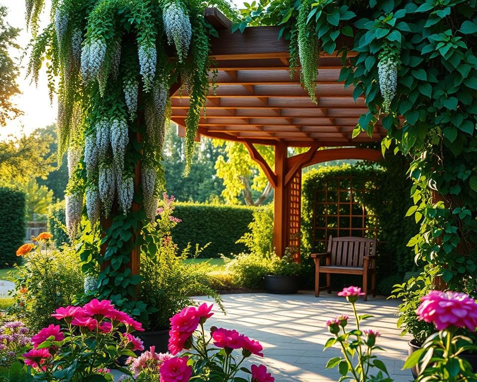 Waarom kiezen mensen voor een pergola met klimplanten?
