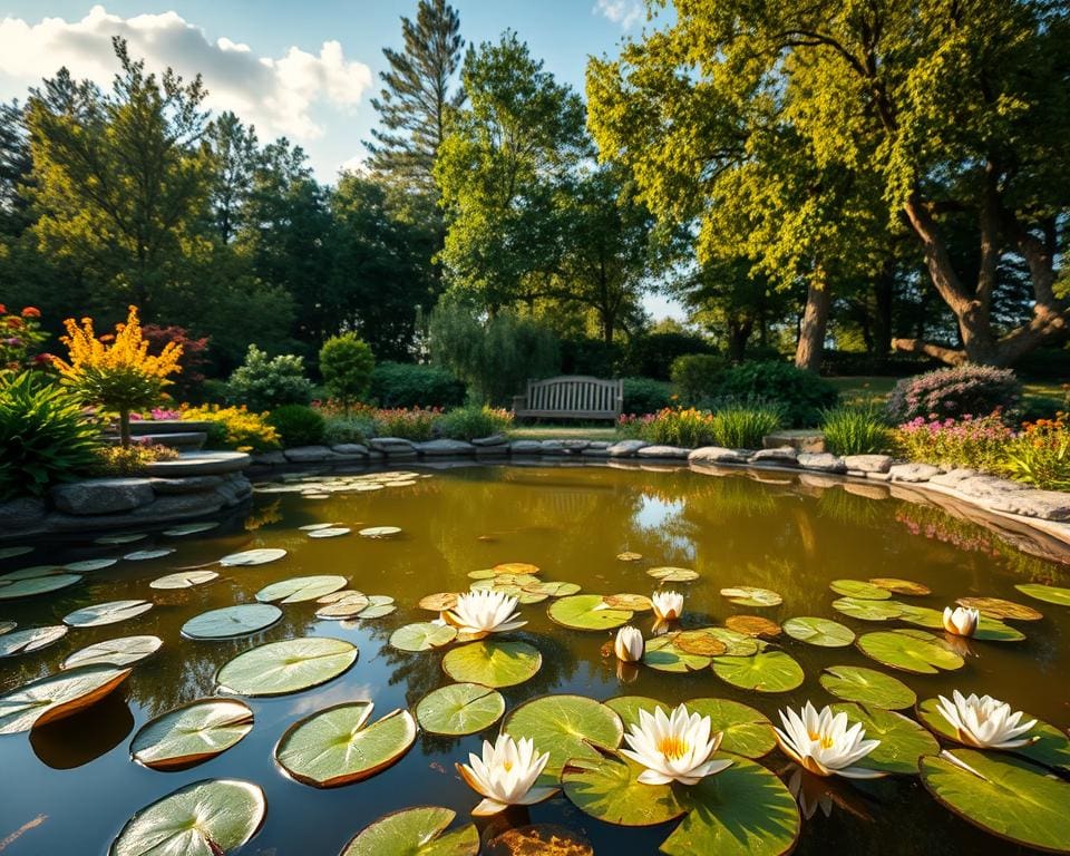 Wat maakt een vijver een blikvanger in de tuin?