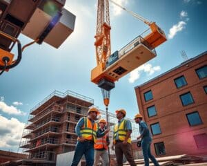 Hoeflon kraan voor bouwprojecten