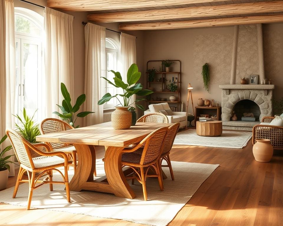 natuurlijke materialen interieur