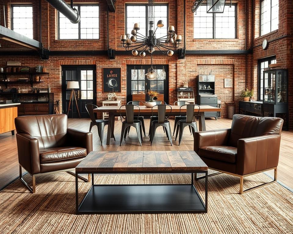industrieel interieur meubels