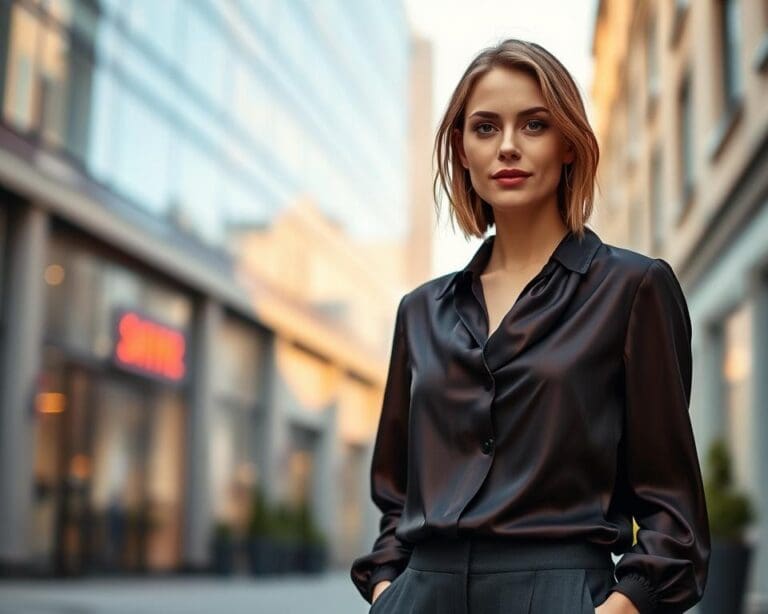 satijnen blouse